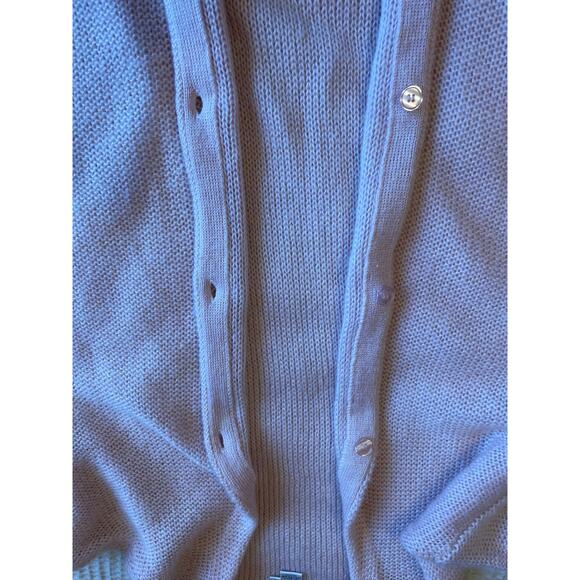 VTG Blushe By Spiegel Light Pink Mohair Blend Chunky Long Cozy Cardigan Small - Picture 10 of 10